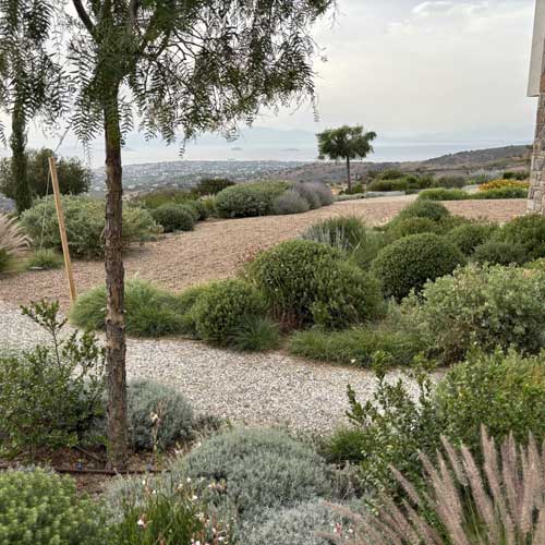 Κατασκευή κήπου στην Αίγινα