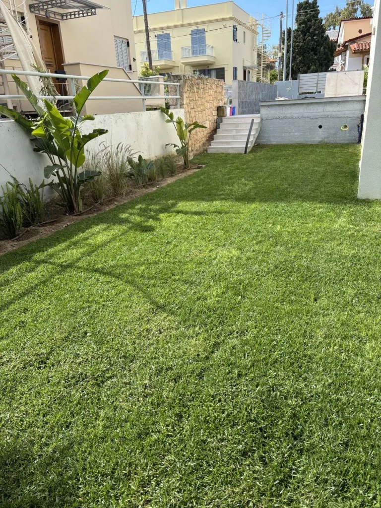 τοποθέτηση χλοοτάπητα και συντήρηση